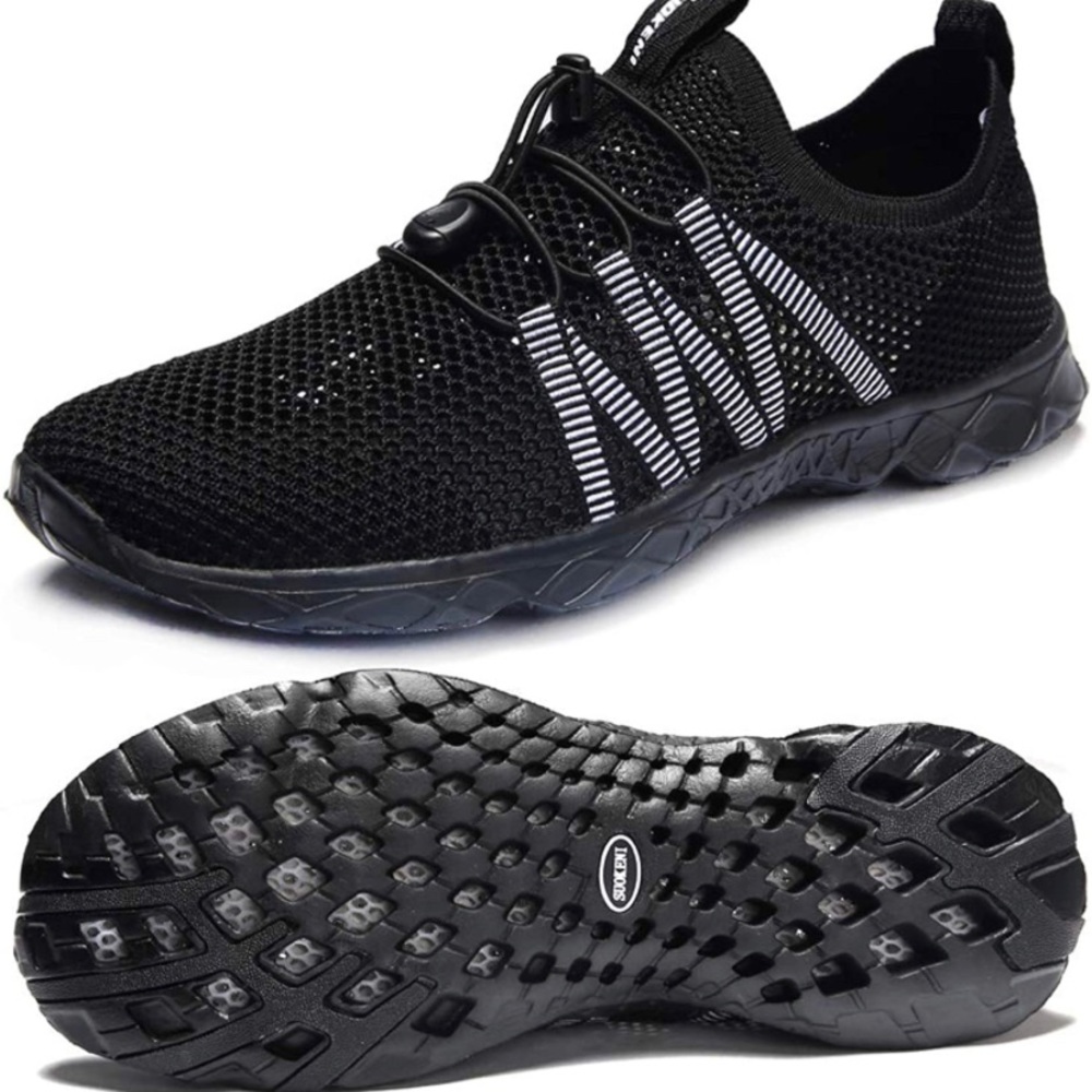 SUOKENI Men's Quick Drying Slip On Water Shoes - size 9.5